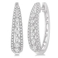 5/8 Ctw Round Cut Diamond Earrings in 14K White Gold
