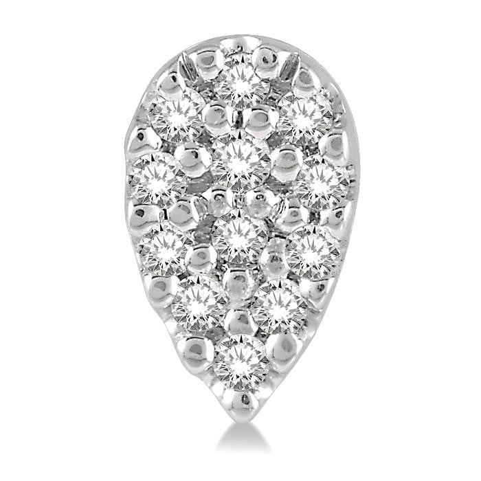 Pear Shape Petite Diamond Fashion Earrings