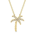 Aquila Laurel Palm Tree Petite Diamond Fashion Pendant