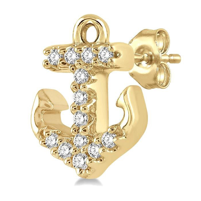 Anchor Petite Diamond Fashion Earrings