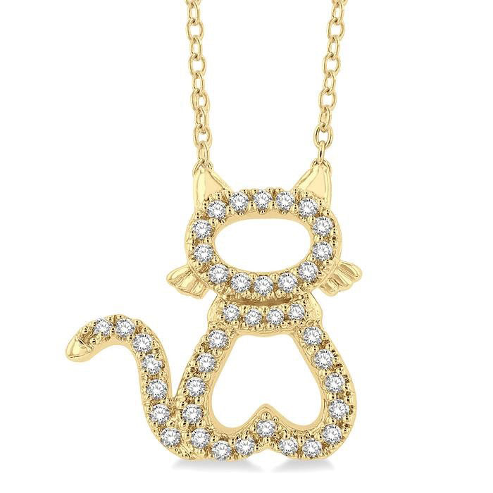 Hera Zenith Cat Petite Diamond Fashion Pendant