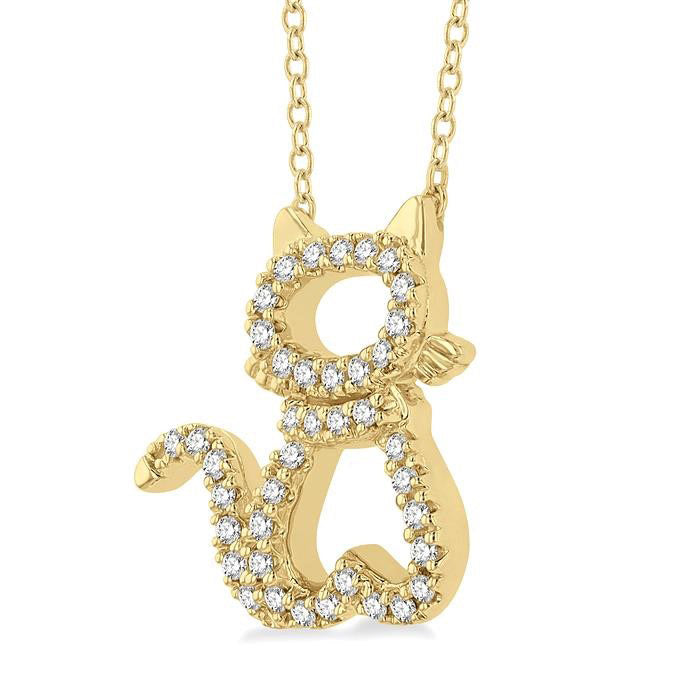 Hera Zenith Cat Petite Diamond Fashion Pendant