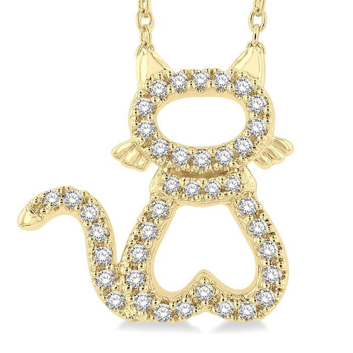 Hera Zenith Cat Petite Diamond Fashion Pendant