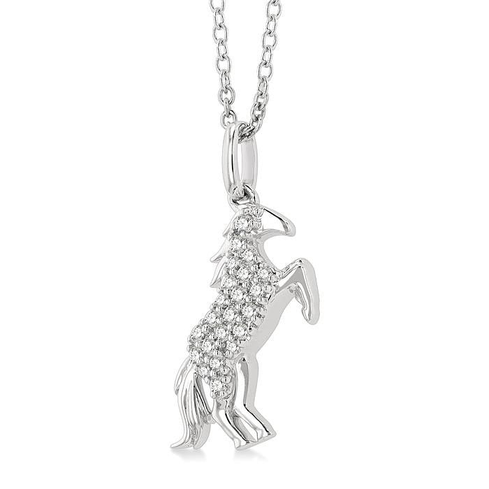 Mallow Haven Horse Petite Diamond Fashion Pendant