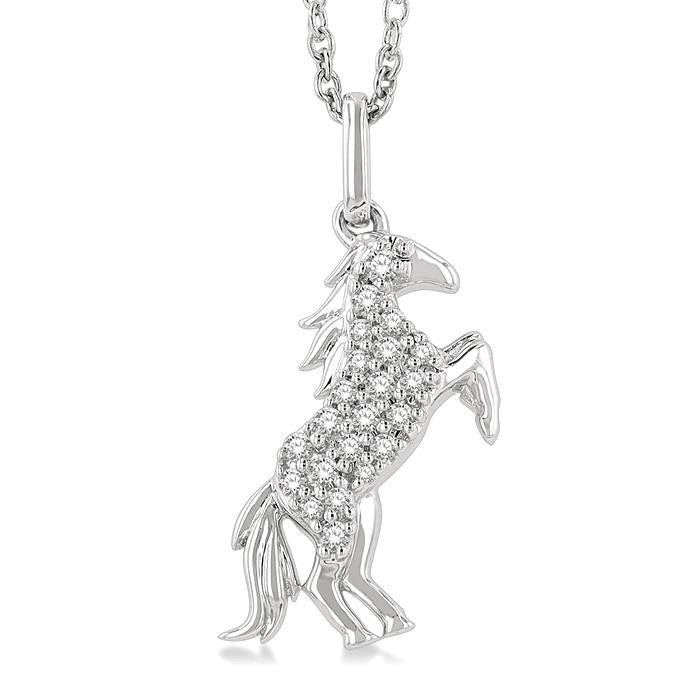 Mallow Haven Horse Petite Diamond Fashion Pendant
