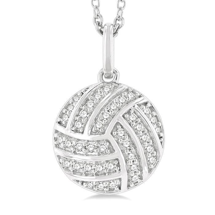 Volleyball Petite Diamond Fashion Pendant