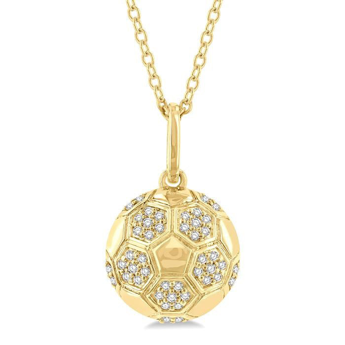 Soccer Ball Petite Diamond Fashion Pendant