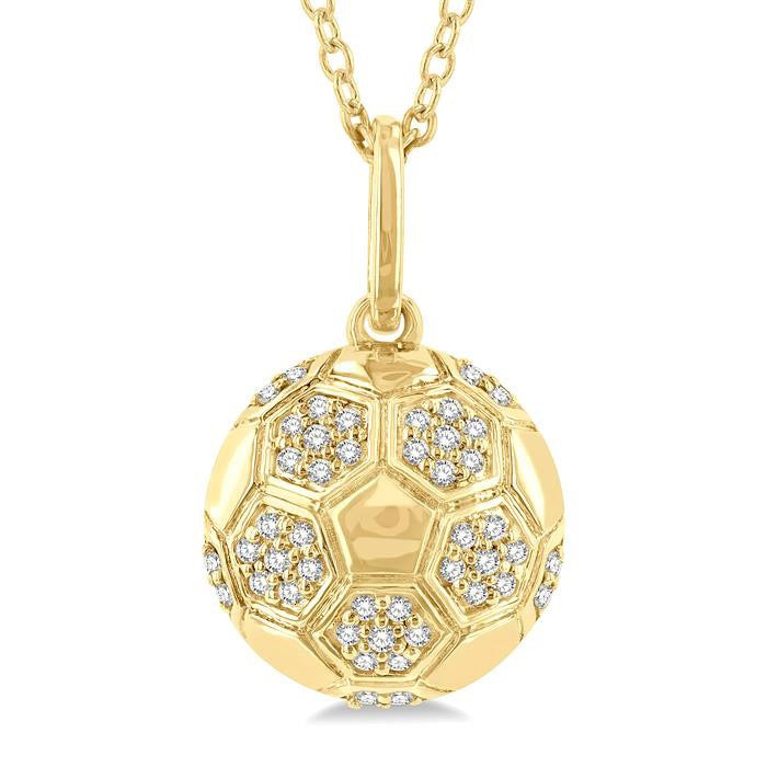 Soccer Ball Petite Diamond Fashion Pendant