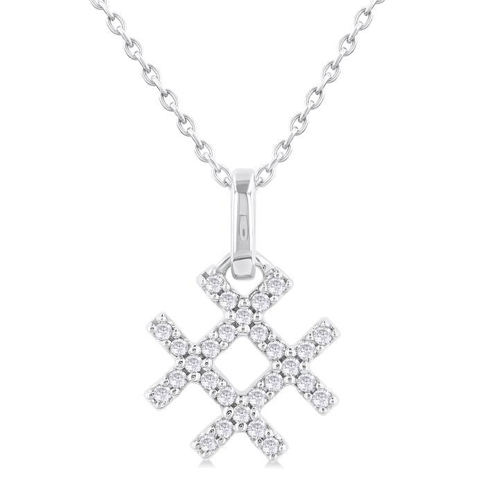 Hashtag Petite Diamond Fashion Pendant
