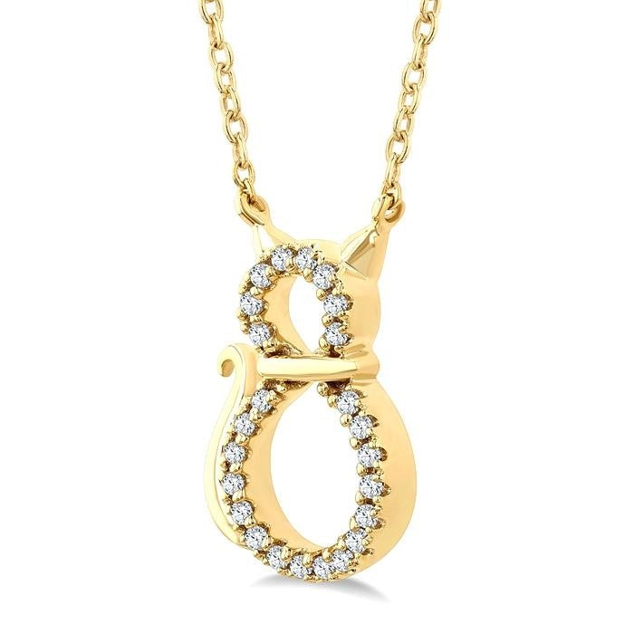 Selene Yvaine Cat Petite Diamond Fashion Pendant