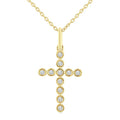 Velour Kestrel Cross Bezel Set Petite Diamond Fashion Pendant