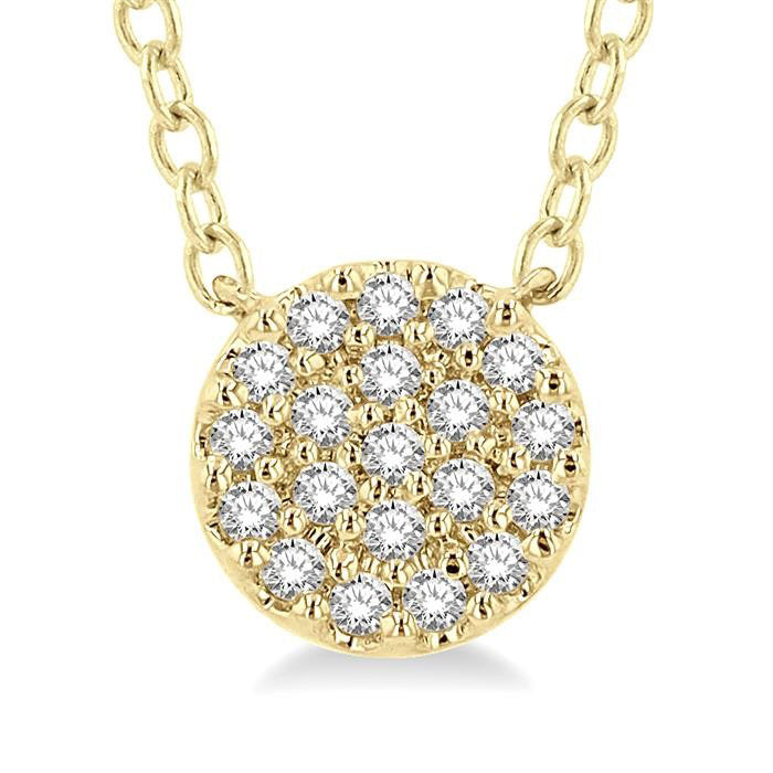 Dahlia Meadow Disc Petite Diamond Fashion Pendant