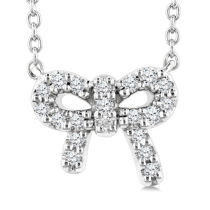 Silhouette Peregrine Bow Petite Diamond Fashion Pendant