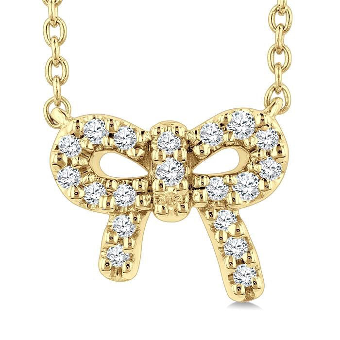 Isolde Quiana Bow Petite Diamond Fashion Pendant