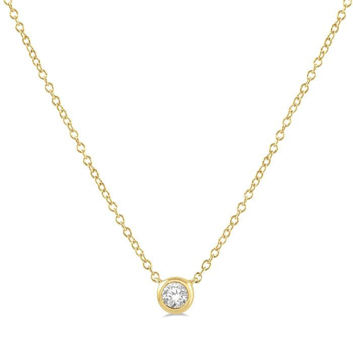 Zenith Yvaine Bezel Set Petite Diamond Fashion Pendant