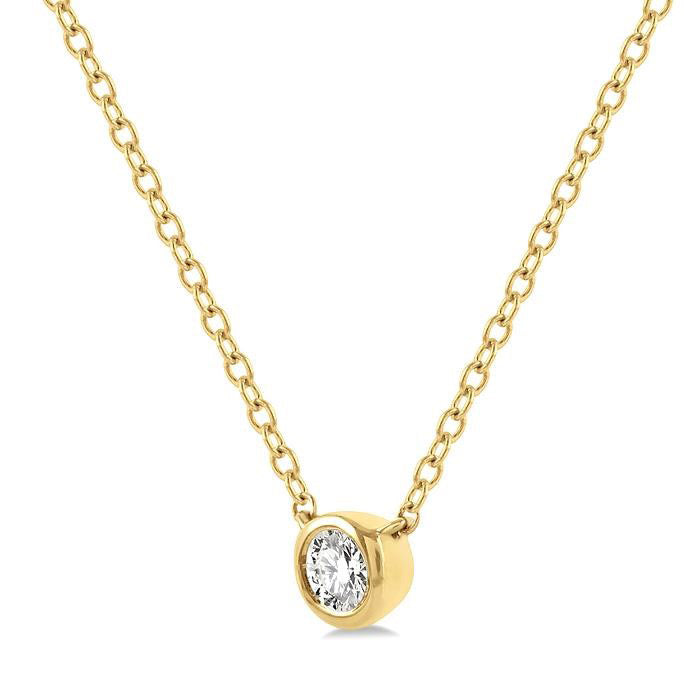 Zenith Yvaine Bezel Set Petite Diamond Fashion Pendant