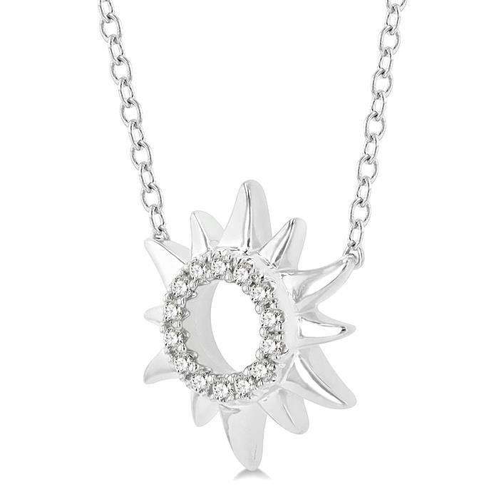 Vellum Thorn Sunburst Petite Diamond Fashion Pendant