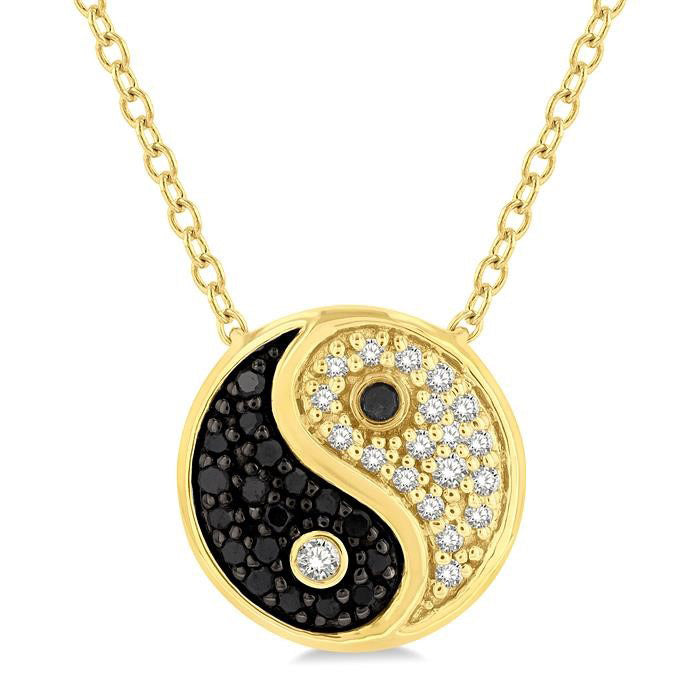 Valora Iolanthe Yin Yang Petite Black Diamond Fashion Pendant