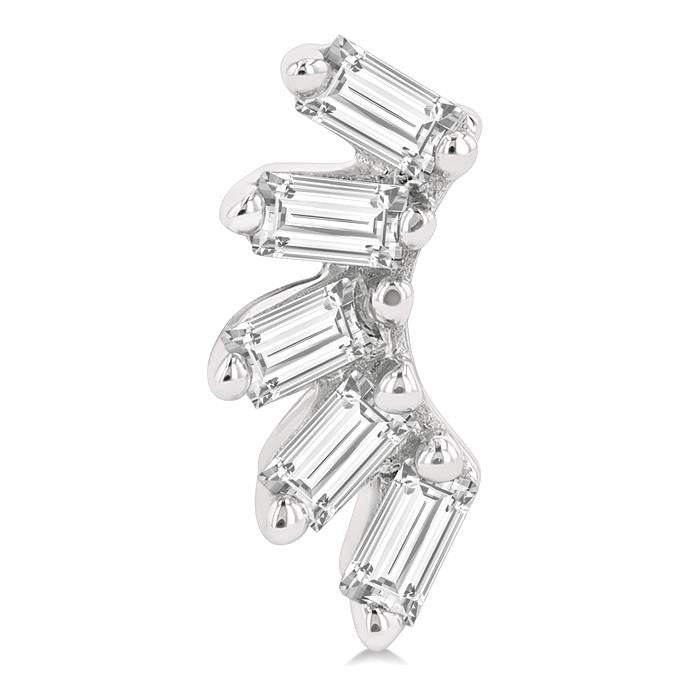 Petite Baguette Diamond Fashion Earrings