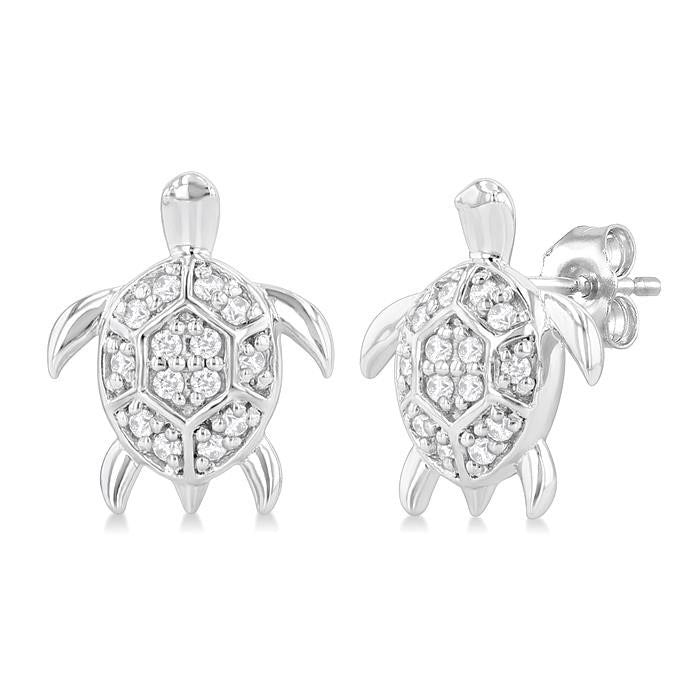 Turtle Petite Diamond Fashion Earrings
