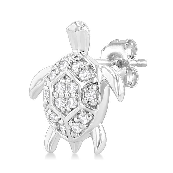 Turtle Petite Diamond Fashion Earrings