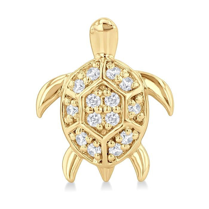 Turtle Petite Diamond Fashion Earrings