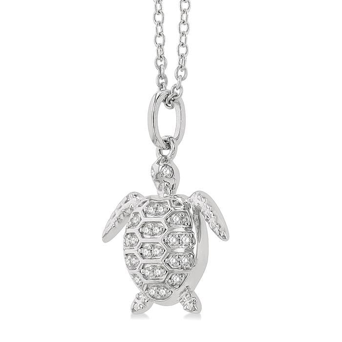 Cinder Seraph Turtle Petite Diamond Fashion Pendant