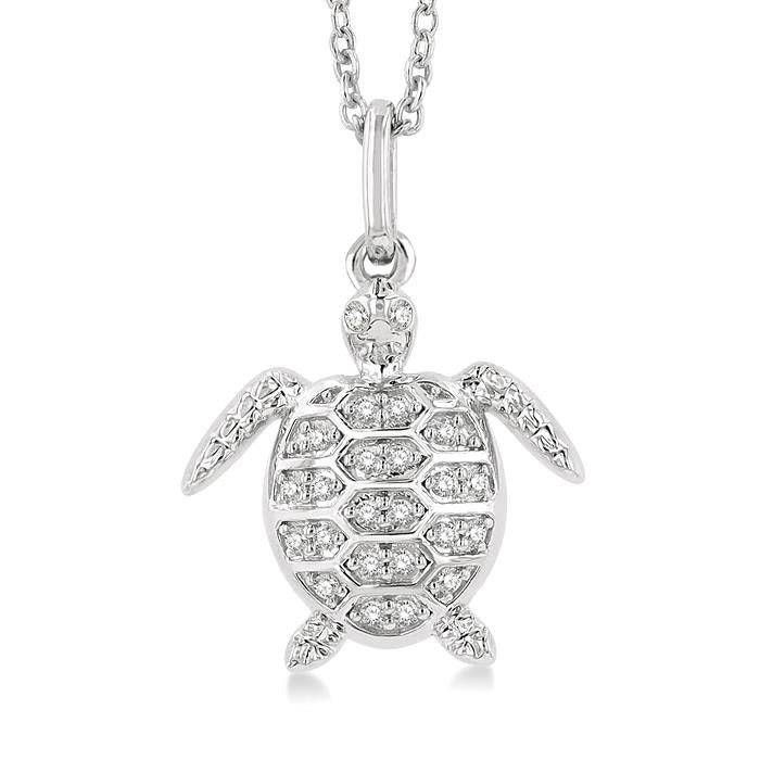 Cinder Seraph Turtle Petite Diamond Fashion Pendant