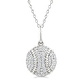 1/5 Ctw Petite Baseball Round Cut Diamond Fashion Pendant With Chain in 10K White Gold