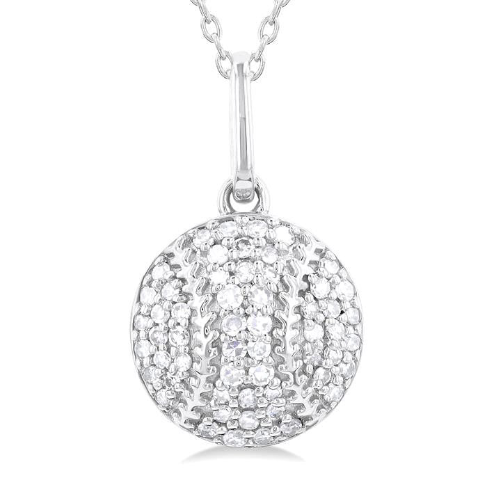 Baseball Petite Diamond Fashion Pendant