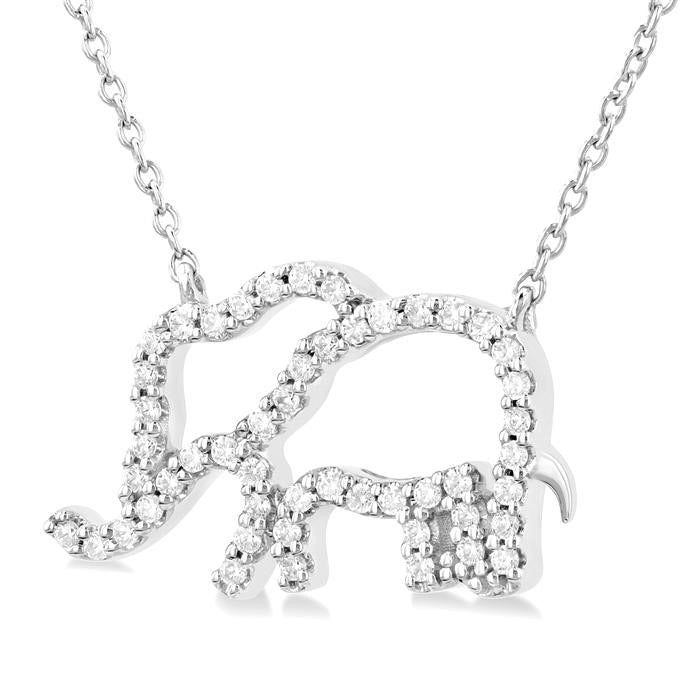 Sonata Blossom Elephant Petite Diamond Fashion Pendant