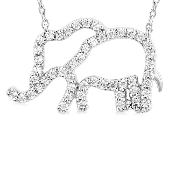 Sonata Blossom Elephant Petite Diamond Fashion Pendant