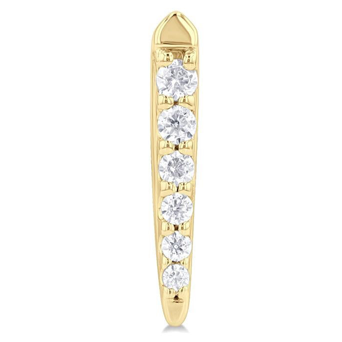 Vertical Bar Graduated Petite Diamond Fashion Earrings