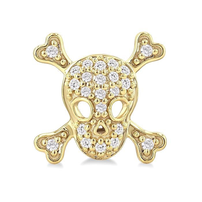 Skull Petite Diamond Fashion Earrings