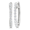 1/6 Ctw Round Cut Diamond Petite Hoop Earrings in 10K White Gold