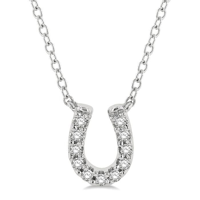 Indigo Cypress Horseshoe Petite Diamond Fashion Pendant