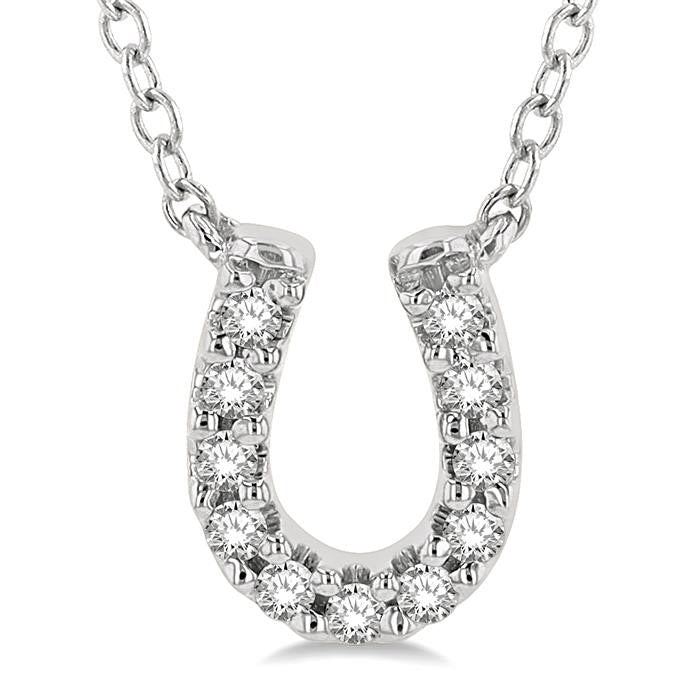 Indigo Cypress Horseshoe Petite Diamond Fashion Pendant