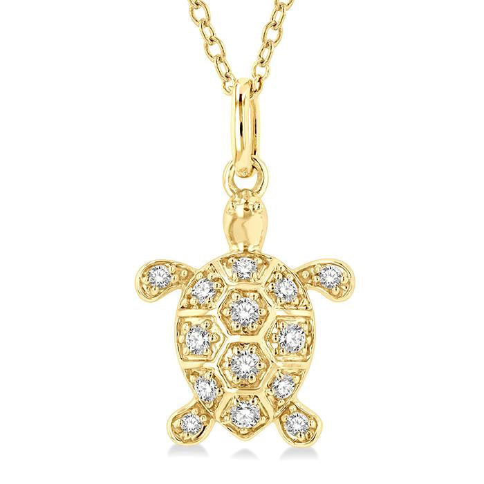 Harbor Deneuve Turtle Petite Diamond Fashion Pendant