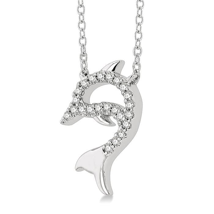 Riviera Iolanthe Dolphin Petite Diamond Fashion Pendant