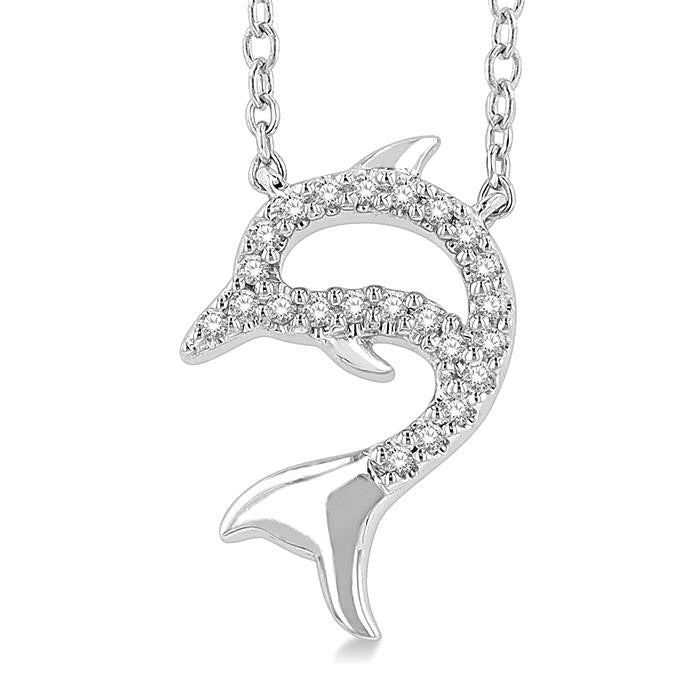 Riviera Iolanthe Dolphin Petite Diamond Fashion Pendant