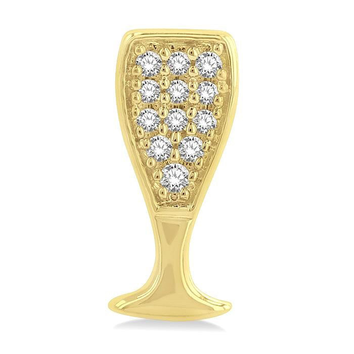 Champagne Glass Petite Diamond Fashion Earrings