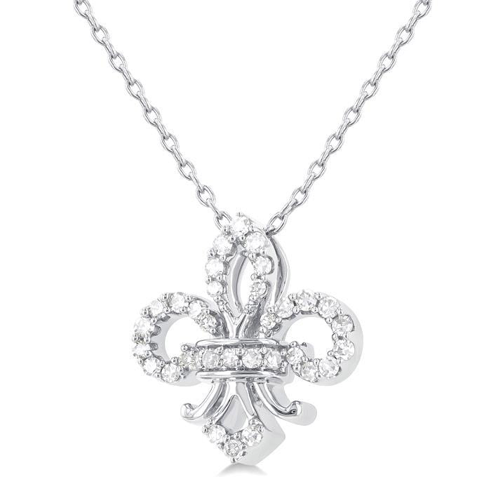 Tivoli Regalia Fleur De Lis Petite Diamond Fashion Pendant