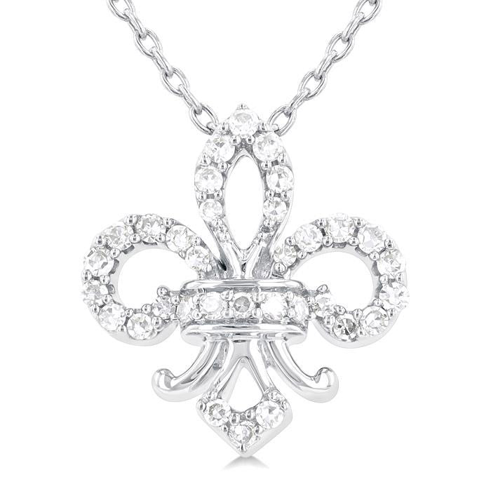 Tivoli Regalia Fleur De Lis Petite Diamond Fashion Pendant