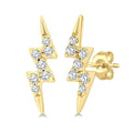 Lightning Bolt Petite Diamond Fashion Earrings