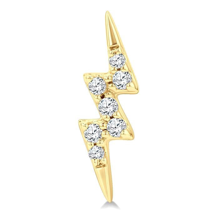Lightning Bolt Petite Diamond Fashion Earrings