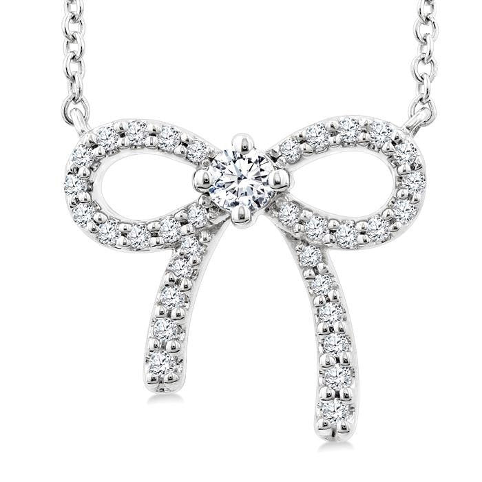 Maia Mallow Bow Petite Diamond Fashion Pendant