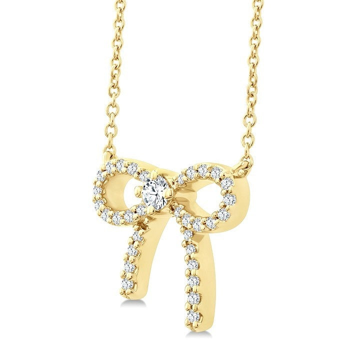 Couture Sonata Bow Petite Diamond Fashion Pendant