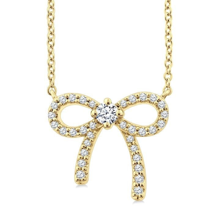 Couture Sonata Bow Petite Diamond Fashion Pendant