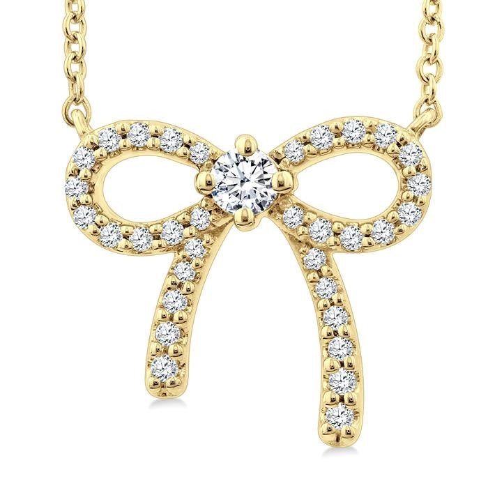 Couture Sonata Bow Petite Diamond Fashion Pendant
