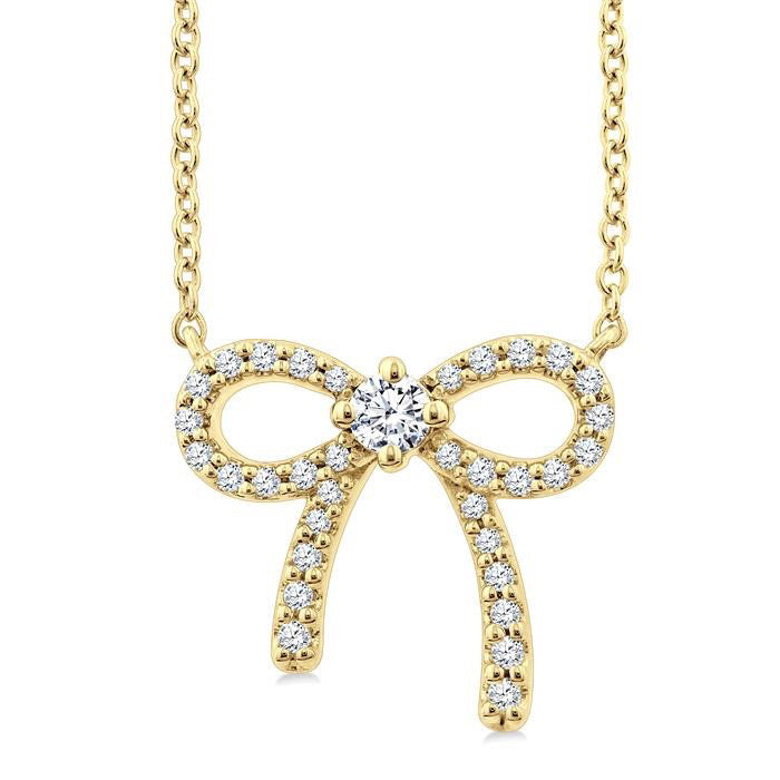 Couture Sonata Bow Petite Diamond Fashion Pendant